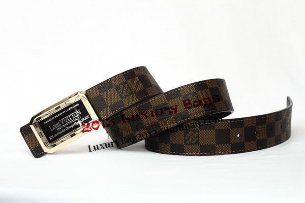 Louis Vuitton Damier Ebene Canvas Belt LV2053 Louis Vuitton Damier Ebene Canvas Belt LV2053
