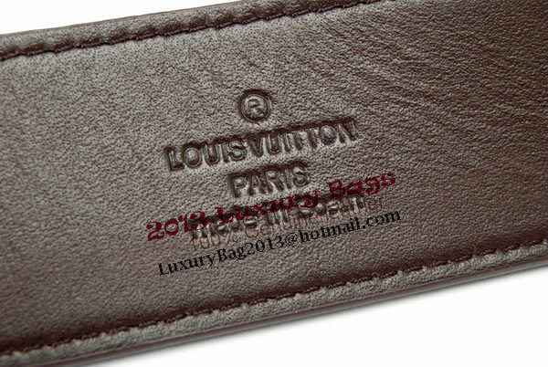 Louis Vuitton Damier Ebene Canvas Belt LV2055 Louis Vuitton Damier Ebene Canvas Belt LV2055