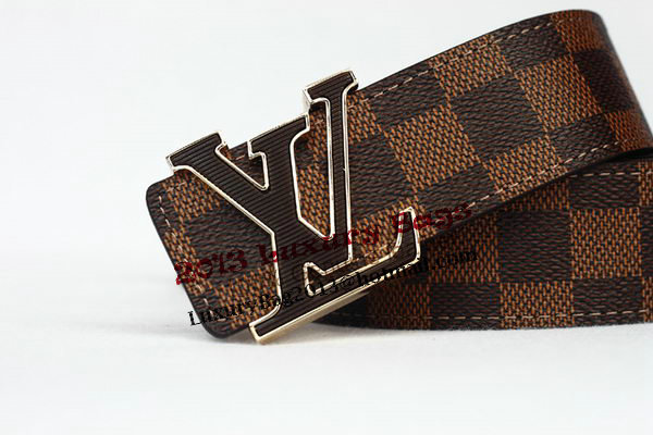 Louis Vuitton Damier Ebene Canvas Belt LV2056 Louis Vuitton Damier Ebene Canvas Belt LV2056