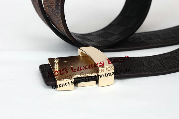Louis Vuitton Damier Ebene Canvas Belt LV2056 Louis Vuitton Damier Ebene Canvas Belt LV2056