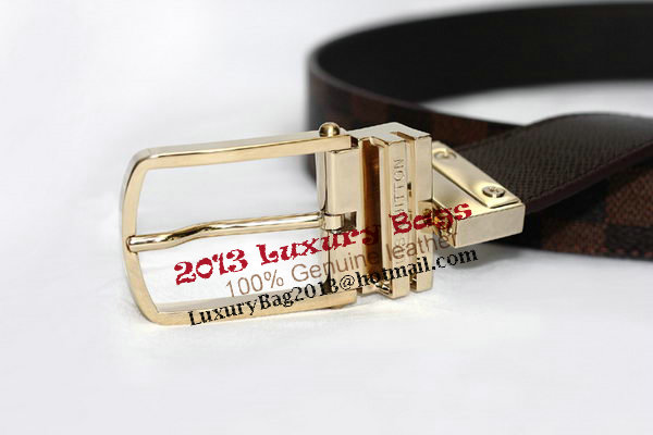 Louis Vuitton Damier Ebene Canvas Belt LV2061 Louis Vuitton Damier Ebene Canvas Belt LV2061