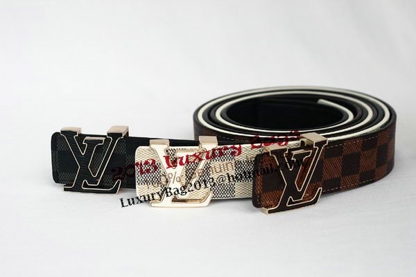 Louis Vuitton Damier Graphite Canvas Belt LV2056 Louis Vuitton Damier Graphite Canvas Belt LV2056