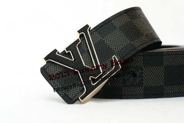Louis Vuitton Damier Graphite Canvas Belt LV2056 Louis Vuitton Damier Graphite Canvas Belt LV2056
