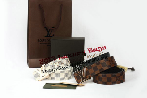 Louis Vuitton Damier Graphite Canvas Belt LV2056 Louis Vuitton Damier Graphite Canvas Belt LV2056