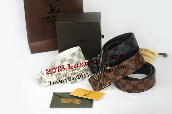 Louis Vuitton Damier Graphite Canvas Belt LV2056 Louis Vuitton Damier Graphite Canvas Belt LV2056