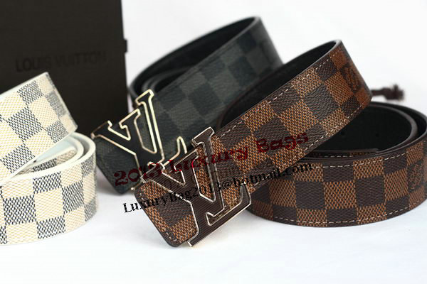 Louis Vuitton Damier Graphite Canvas Belt LV2056 Louis Vuitton Damier Graphite Canvas Belt LV2056