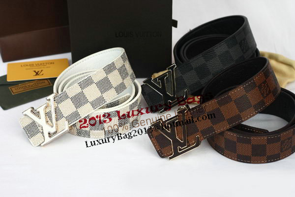 Louis Vuitton Damier Graphite Canvas Belt LV2056 Louis Vuitton Damier Graphite Canvas Belt LV2056