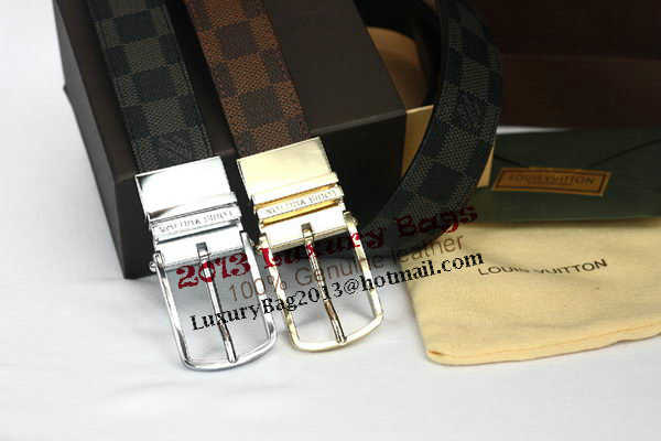 Louis Vuitton Damier Graphite Canvas Belt LV2061 Louis Vuitton Damier Graphite Canvas Belt LV2061