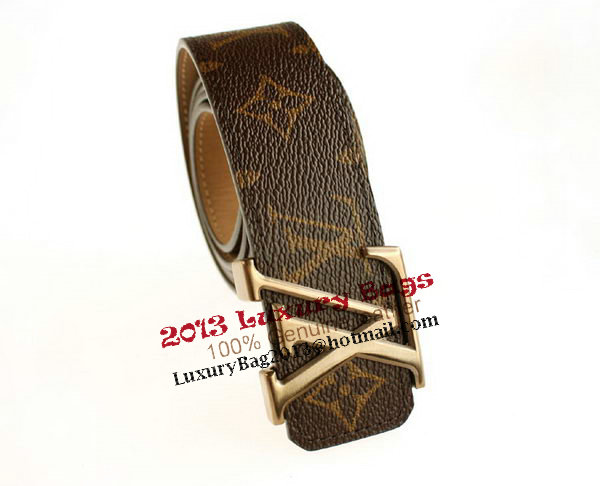 Louis Vuitton Monogram Canvas Belt LV207 Shiny Gold Louis Vuitton Monogram Canvas Belt LV207 Shiny Gold