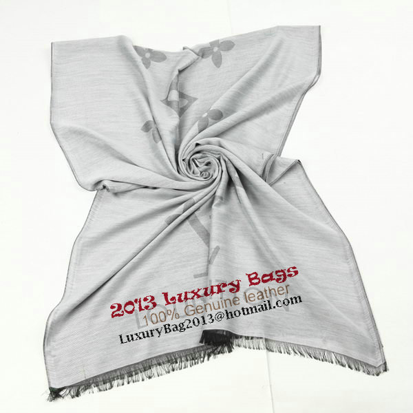 Louis Vuitton Scarves Silk WJLV094 Light Gray Louis Vuitton Scarves Silk WJLV094 Light Gray