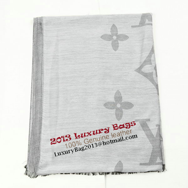 Louis Vuitton Scarves Silk WJLV094 Light Gray Louis Vuitton Scarves Silk WJLV094 Light Gray