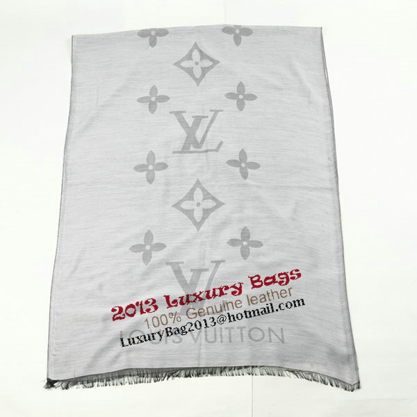Louis Vuitton Scarves Silk WJLV094 Light Gray Louis Vuitton Scarves Silk WJLV094 Light Gray