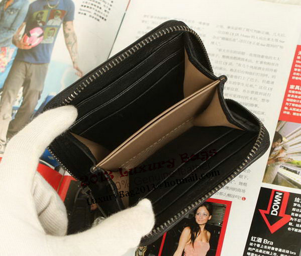 Bottega Veneta Intrecciato Nappa Mini Wallet 5818 Black Bottega Veneta Intrecciato Nappa Mini Wallet 5818 Black