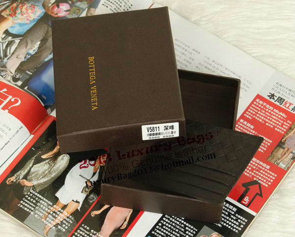 Bottega Veneta Intrecciato VN Card Case 5811 Brown Bottega Veneta Intrecciato VN Card Case 5811 Brown