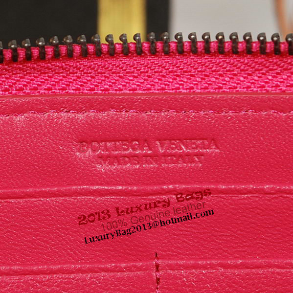 Bottega Veneta Intrecciato Nappa Zip Around Wallet BV20017 Rose Bottega Veneta Intrecciato Nappa Zip Around Wallet BV20017 Rose