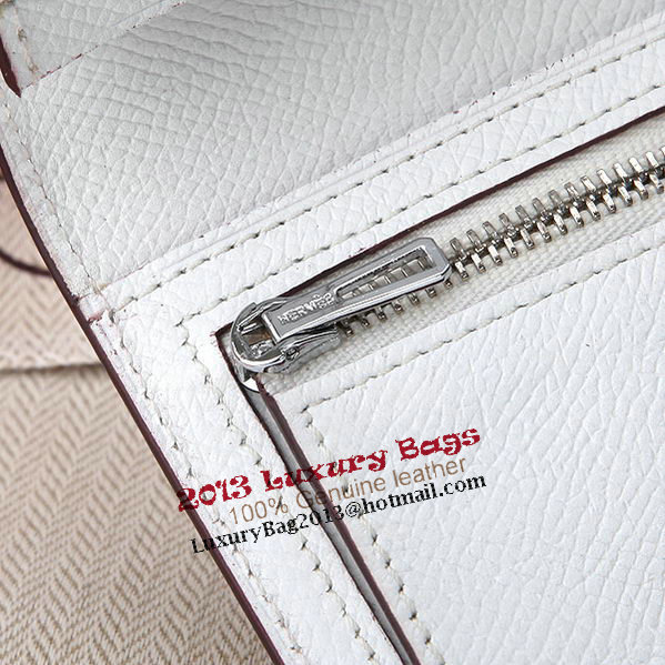 Hermes Bearn Japonaise Bi-Fold Wallet Original Leather A208 White Hermes Bearn Japonaise Bi-Fold Wallet Original Leather A208 White