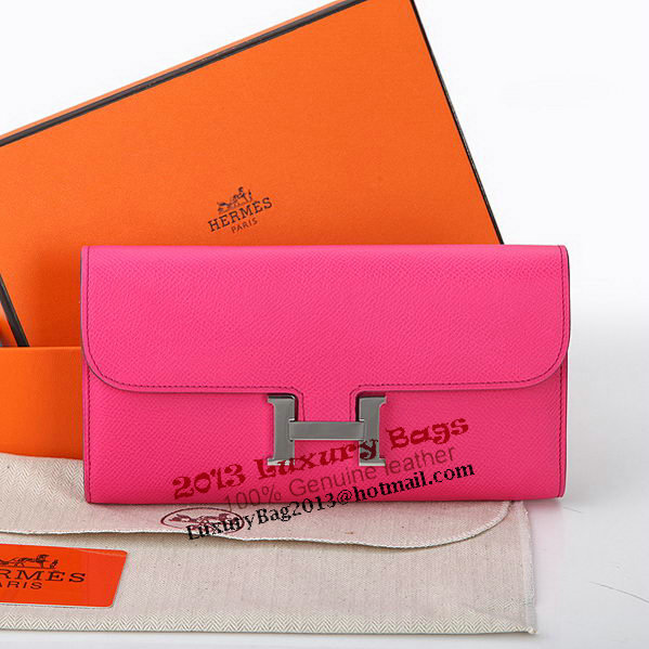 Hermes Constance Long Wallets Original Calfskin Leather A909 Peach Hermes Constance Long Wallets Original Calfskin Leather A909 Peach