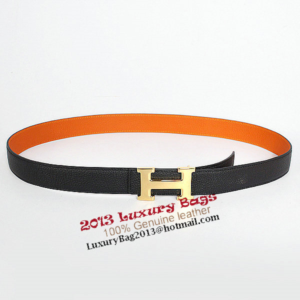 Hermes Black Imported Belt HR1005A Gold Hermes Black Imported Belt HR1005A Gold