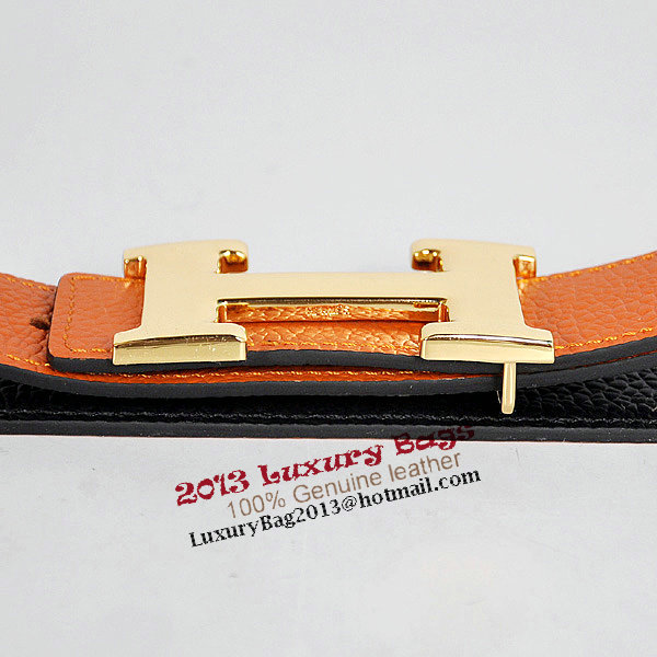 Hermes Black Imported Belt HR1005A Gold Hermes Black Imported Belt HR1005A Gold