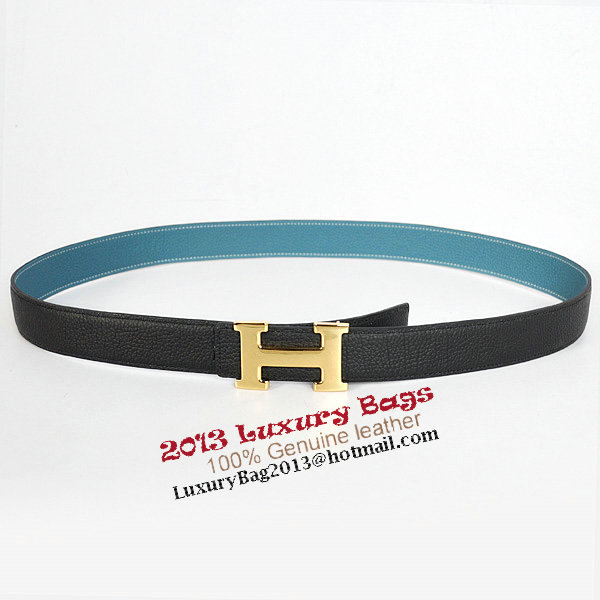 Hermes Bovine Jugular Veins In Blue Belt HR1007A Gold Hermes Bovine Jugular Veins In Blue Belt HR1007A Gold