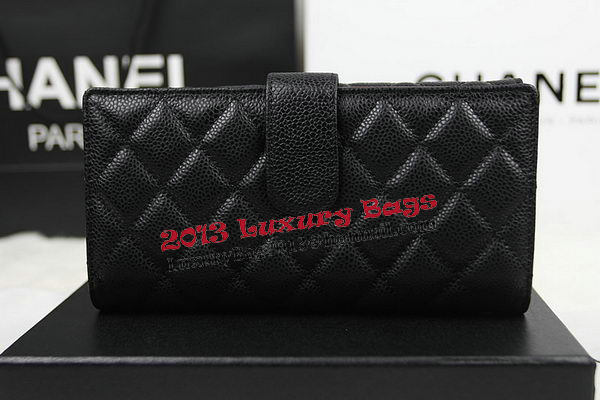Chanel Matelasse Tri-Fold Wallet Original Cannage Pattern Leater CHA48983 Black Chanel Matelasse Tri-Fold Wallet Original Cannage Pattern Leater CHA48983 Black