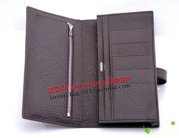 Hermes Bearn Japonaise Bi-Fold Wallet Grainy Leather H68942 Brown Hermes Bearn Japonaise Bi-Fold Wallet Grainy Leather H68942 Brown