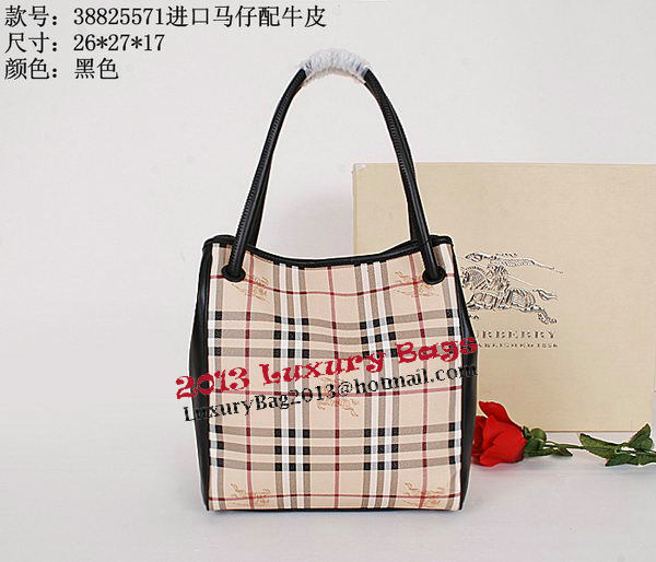 BurBerry Small Haymarket Check Tote Bag 38825571 Black