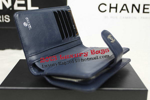 Chanel Matelasse Bi-Fold Wallet Original Cannage Pattern Leater CHA48667 Royal Chanel Matelasse Bi-Fold Wallet Original Cannage Pattern Leater CHA48667 Royal