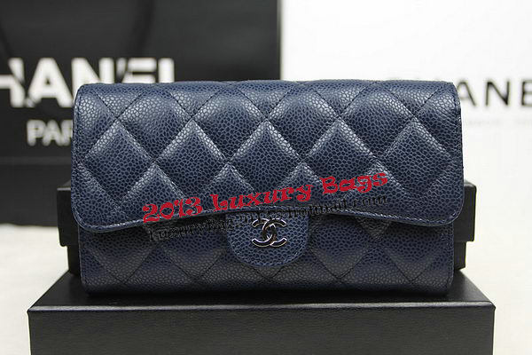 Chanel Tri-Fold Wallet Original Cannage Pattern Leather CHA31506 Royal Chanel Tri-Fold Wallet Original Cannage Pattern Leather CHA31506 Royal
