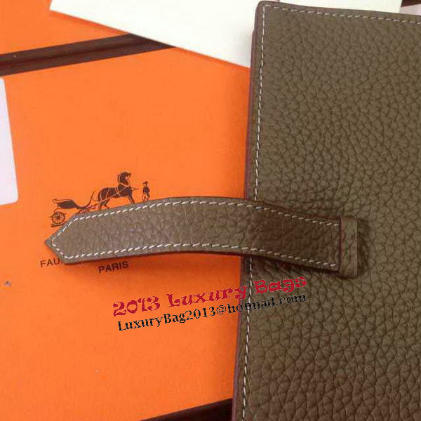 Hermes Bearn Japonaise Grainy Leather Wallet H8622W Grey Hermes Bearn Japonaise Grainy Leather Wallet H8622W Grey