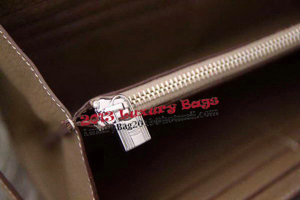 Hermes Kelly Wallet Togo Leather Bi-Fold Purse HA708W Gray Hermes Kelly Wallet Togo Leather Bi-Fold Purse HA708W Gray