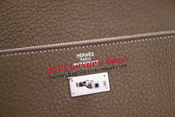 Hermes Kelly Wallet Togo Leather Bi-Fold Purse HA708W Gray Hermes Kelly Wallet Togo Leather Bi-Fold Purse HA708W Gray