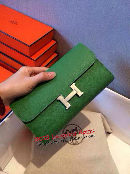 Hermes Constance Long Wallets Original Leather HA909 Green Hermes Constance Long Wallets Original Leather HA909 Green
