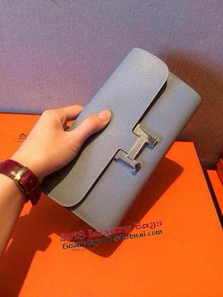 Hermes Constance Long Wallets Original Leather HA909 Light Blue Hermes Constance Long Wallets Original Leather HA909 Light Blue