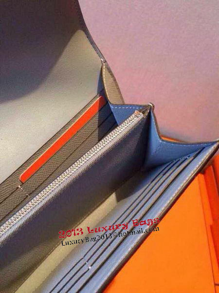 Hermes Constance Long Wallets Original Leather HA909 Light Blue Hermes Constance Long Wallets Original Leather HA909 Light Blue