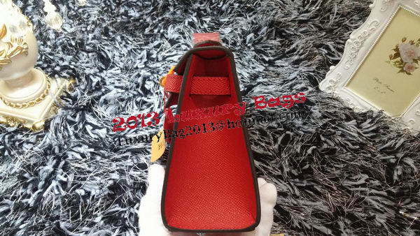 Hermes MINI Kelly 22cm Tote Bag Calf Leather K011 Red