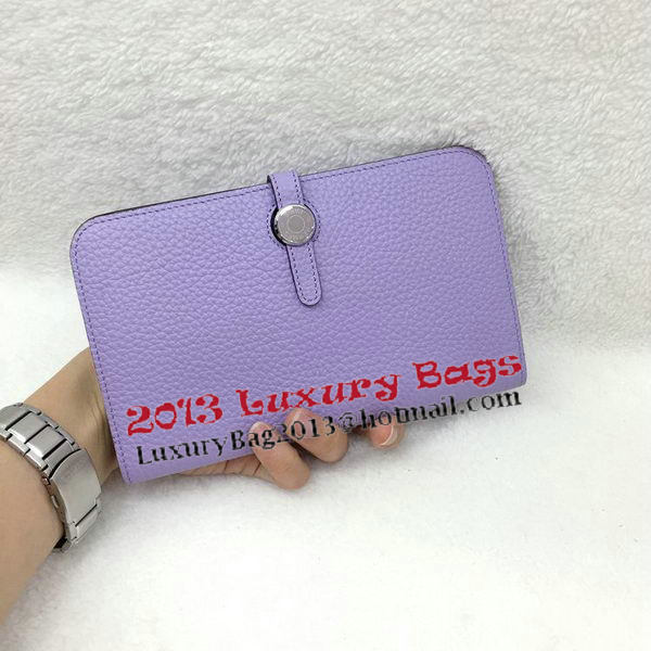 Hermes Dogon Combined Wallet Litchi Leather A508 Lavender Hermes Dogon Combined Wallet Litchi Leather A508 Lavender
