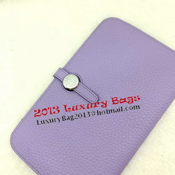 Hermes Dogon Combined Wallet Litchi Leather A508 Lavender Hermes Dogon Combined Wallet Litchi Leather A508 Lavender