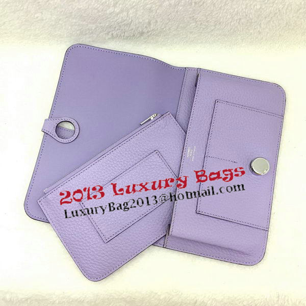Hermes Dogon Combined Wallet Litchi Leather A508 Lavender Hermes Dogon Combined Wallet Litchi Leather A508 Lavender