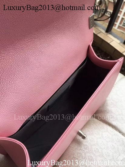 Boy Chanel Flap Shoulder Bag Pink Cannage Pattern A67086 Silver