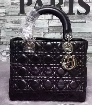 Dior Small Lady Dior Bag Sheepskin Leather CD6322 Black