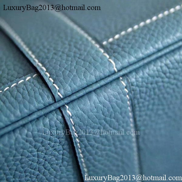 Hermes Garden Party 36cm 30cm Tote Bag Original Leather Light Blue