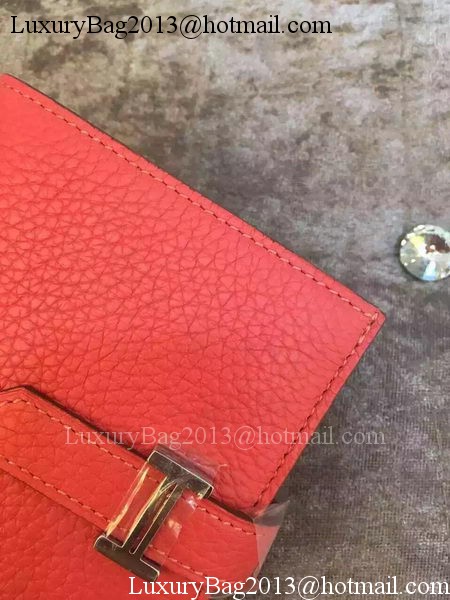 Hermes Bi-Fold Wallet Togo Leather H512 Light Red Hermes Bi-Fold Wallet Togo Leather H512 Light Red