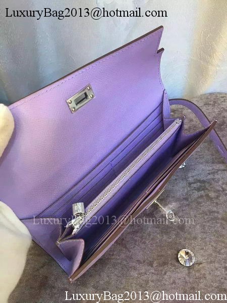 Hermes Kelly Wallet Epsom Leather H009 Lavender Hermes Kelly Wallet Epsom Leather H009 Lavender