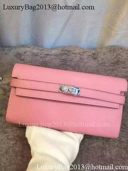 Hermes Kelly Wallet Epsom Leather H009 Pink Hermes Kelly Wallet Epsom Leather H009 Pink
