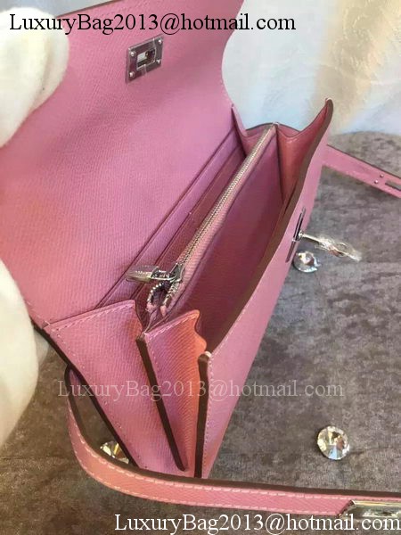 Hermes Kelly Wallet Epsom Leather H009 Pink Hermes Kelly Wallet Epsom Leather H009 Pink