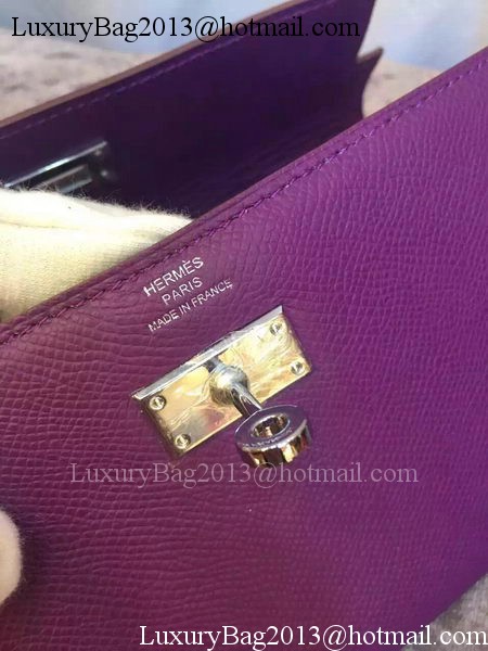 Hermes Kelly Wallet Epsom Leather H009 Purple Hermes Kelly Wallet Epsom Leather H009 Purple