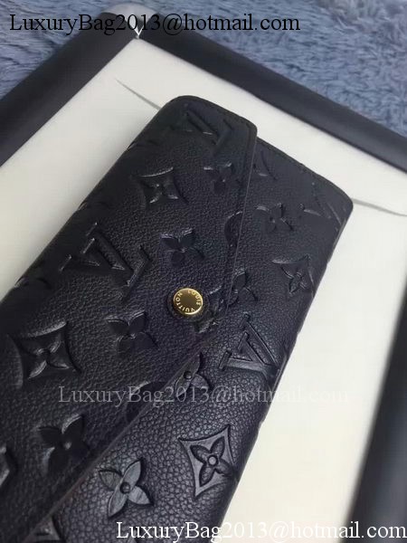 Louis Vuitton Monogram Empreinte WALLET M60565 Black Louis Vuitton Monogram Empreinte WALLET M60565 Black