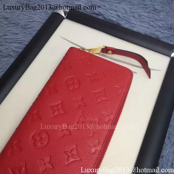 Louis Vuitton Monogram Empreinte ZIPPY WALLET M60571 Red Louis Vuitton Monogram Empreinte ZIPPY WALLET M60571 Red