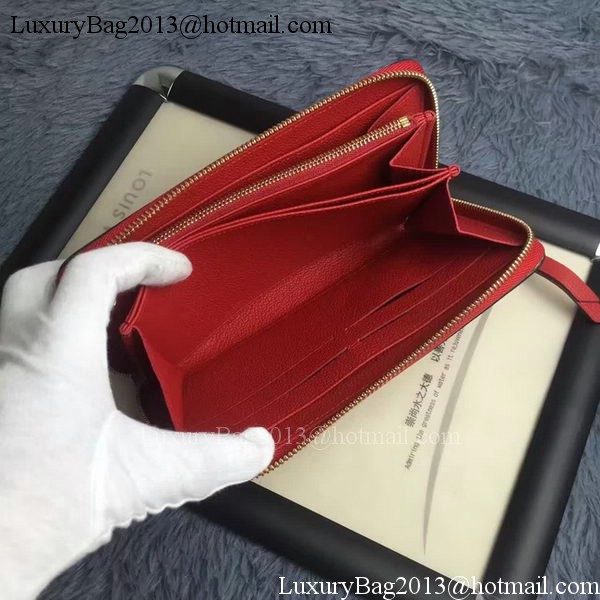 Louis Vuitton Monogram Empreinte ZIPPY WALLET M60571 Red Louis Vuitton Monogram Empreinte ZIPPY WALLET M60571 Red
